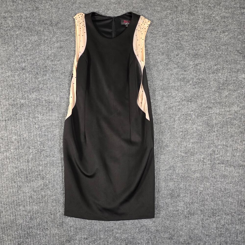 Blondie Nites Dress Womens 13 Black Cocktail Formal Rhinestone Sleeveless‎ Party